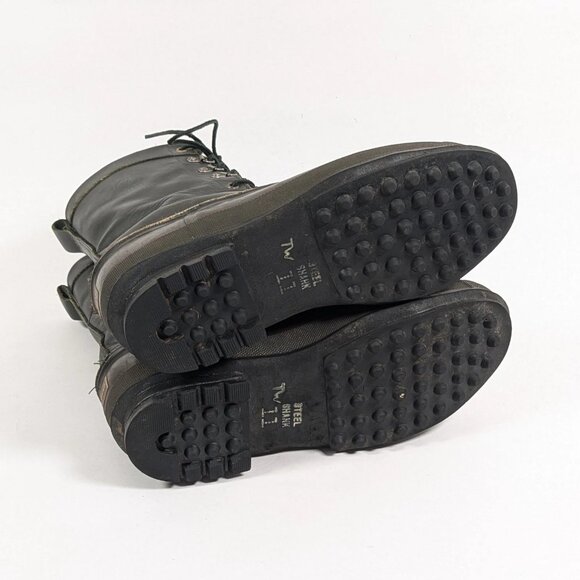 LaCrosse Duck Boots Mens 11 Steel Shank Leather & Rubber Removable Insulation